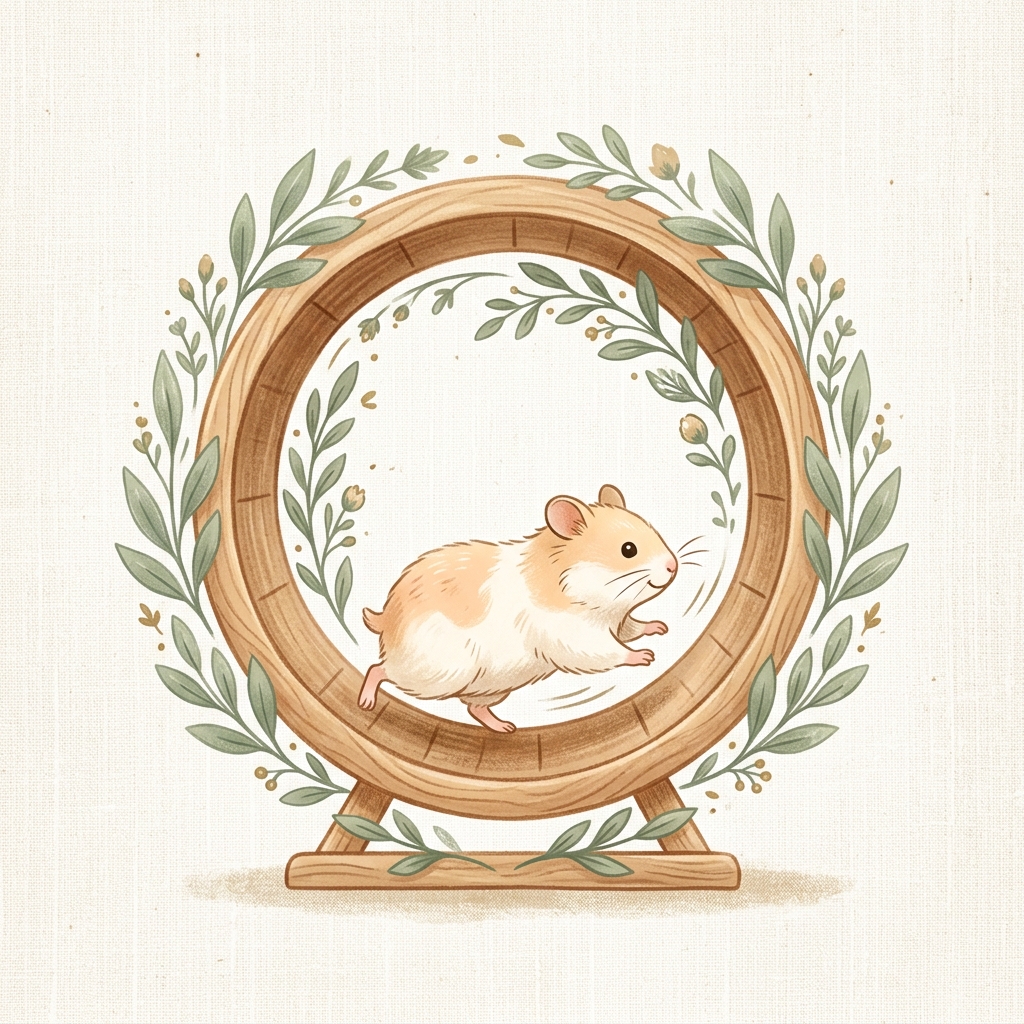 Metafora roda hamster — berusaha keras tanpa pernah maju